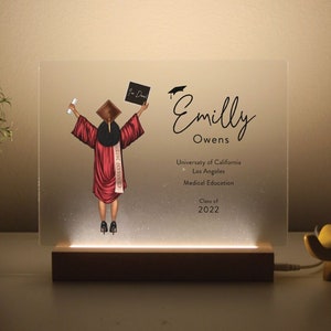 Light Up Personalized Portrait | Graduation Acrylic Plaque | Class of 2024 | Graduation Gift for Daughter | Hijab | Wheelchair