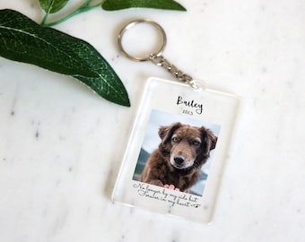 Custom Pet Keychain | Personalized Pet Photo Keychain | Pet Memorial Keychain | Pet Loss Gift | Pet Memorial Gift | Christmas gifts