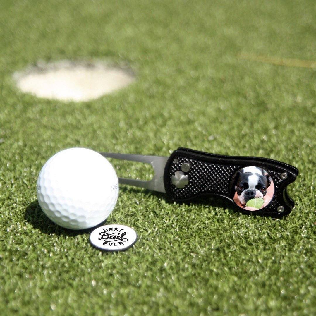 Custom Golf Ball Marker | Photo Ball Marker | Divot Tool or Hat Clip | Father's Day Gift