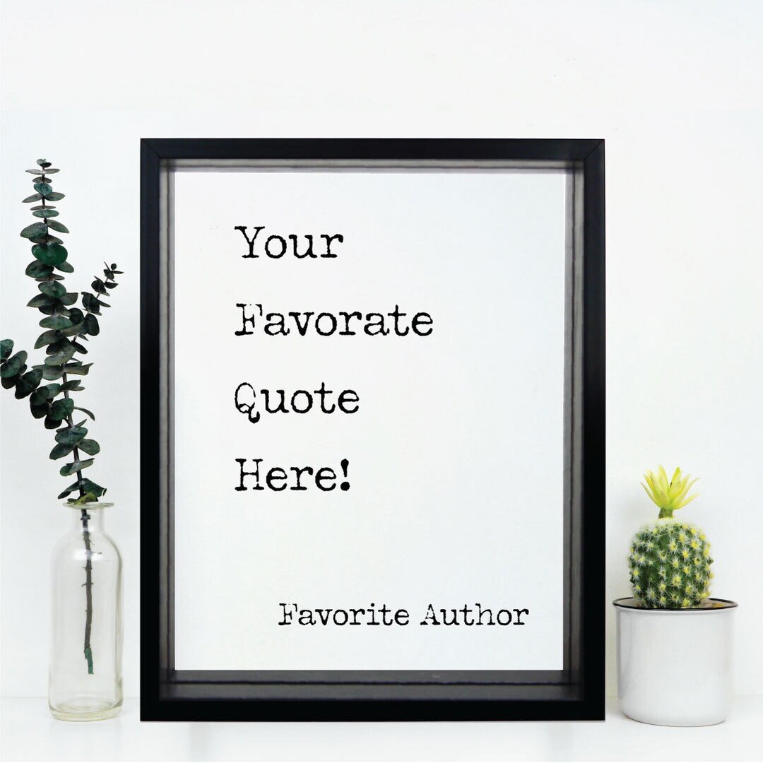 8x10 Custom Floating Quote Your Favorite Quote Framed Etsy