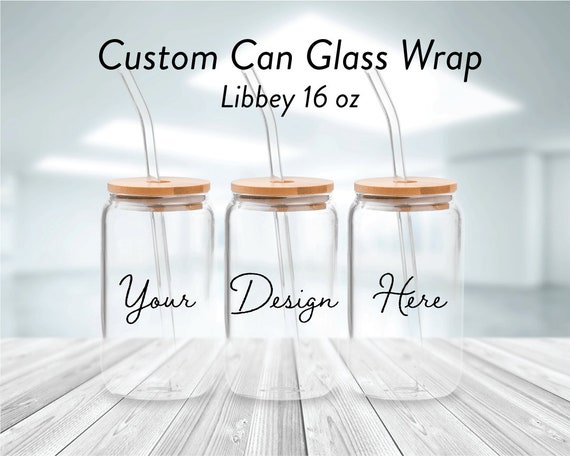 5 Sheets UV DTF Transfer Sticker for 16OZ Libbey Glass Cups, UV