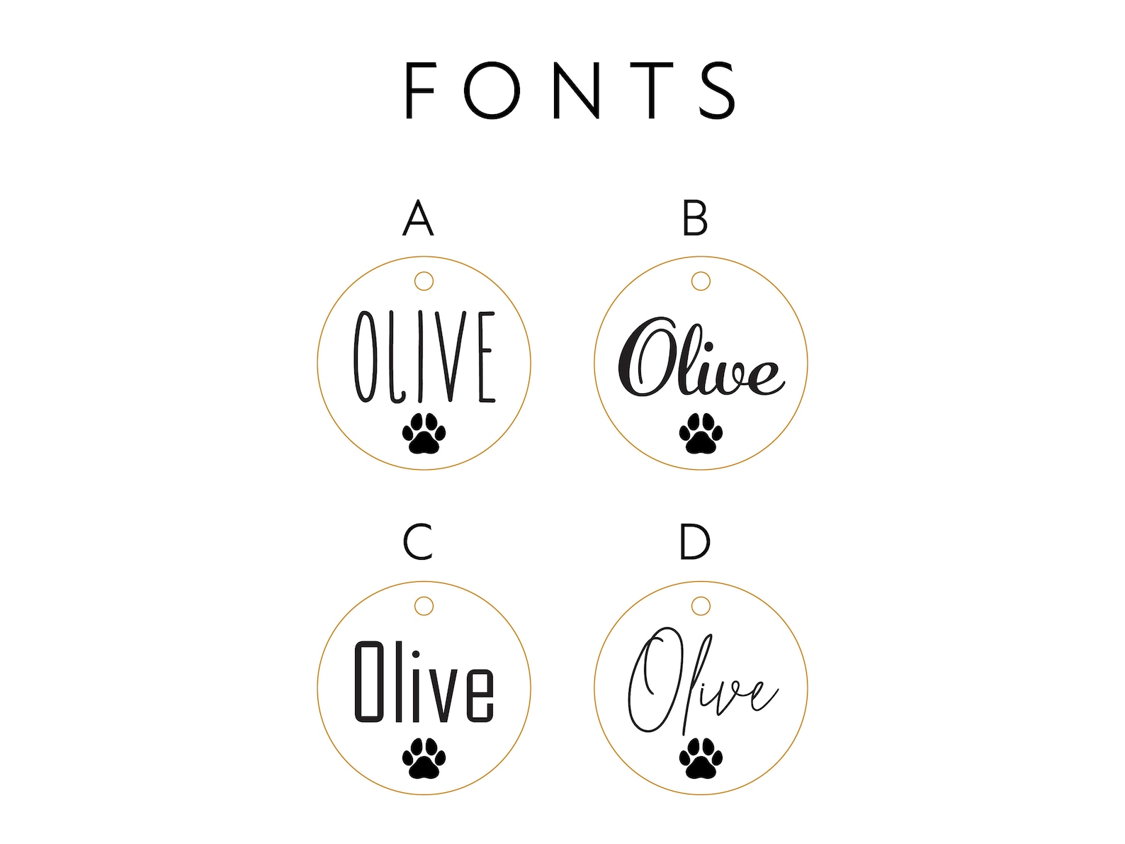 Round Pet Tag Custom Pet Name Tag Engraved Wooden Name Tag Etsy