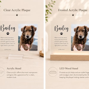 Placa conmemorativa para mascotas, regalos personalizados por la pérdida de una mascota, regalo de condolencia para gatos, perros y cualquier otro animal. imagen 11