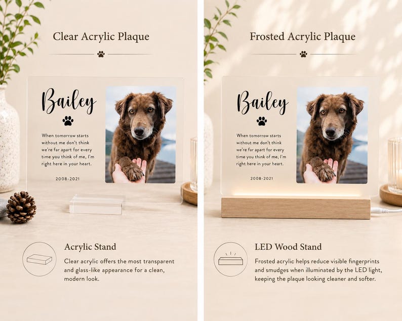 Placa conmemorativa para mascotas, regalos personalizados por la pérdida de una mascota, regalo de condolencia para gatos, perros y cualquier otro animal. imagen 11