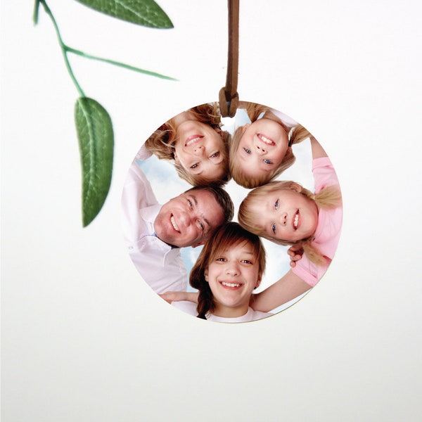 Circle Rear View Mirror Photo Charm | Custom Photo Charm for Car | Rearview Mirror Hanging Accessory | Car Décor Interior Accessories