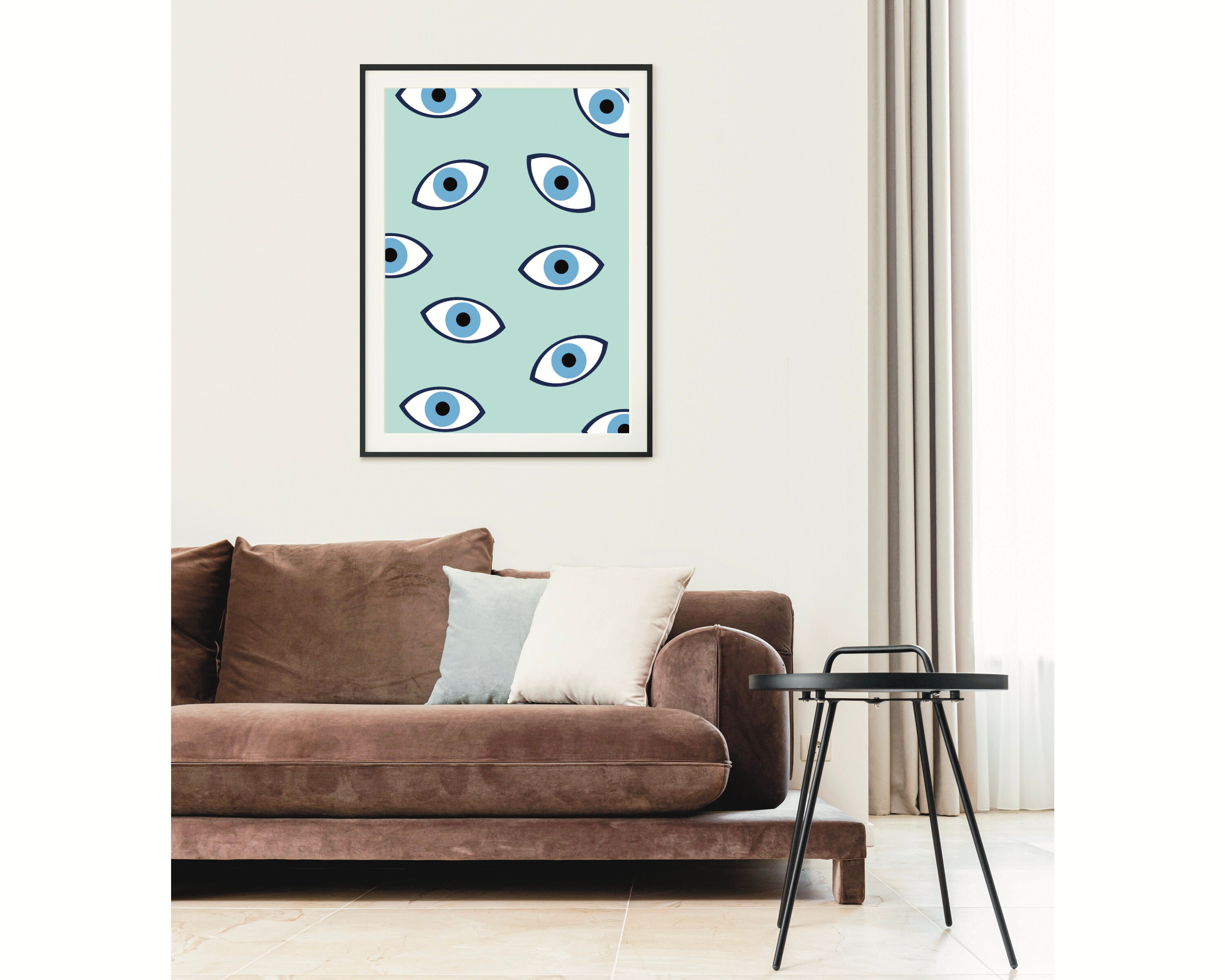Evil Eye Wall Art Mint Digital Poster Symbolism | Etsy
