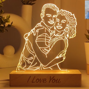 Regalos de cumpleaños para novio de parte de novia, para mi novio,  recuerdos de cristal con base LED colorida, regalos de aniversario,  Navidad, San