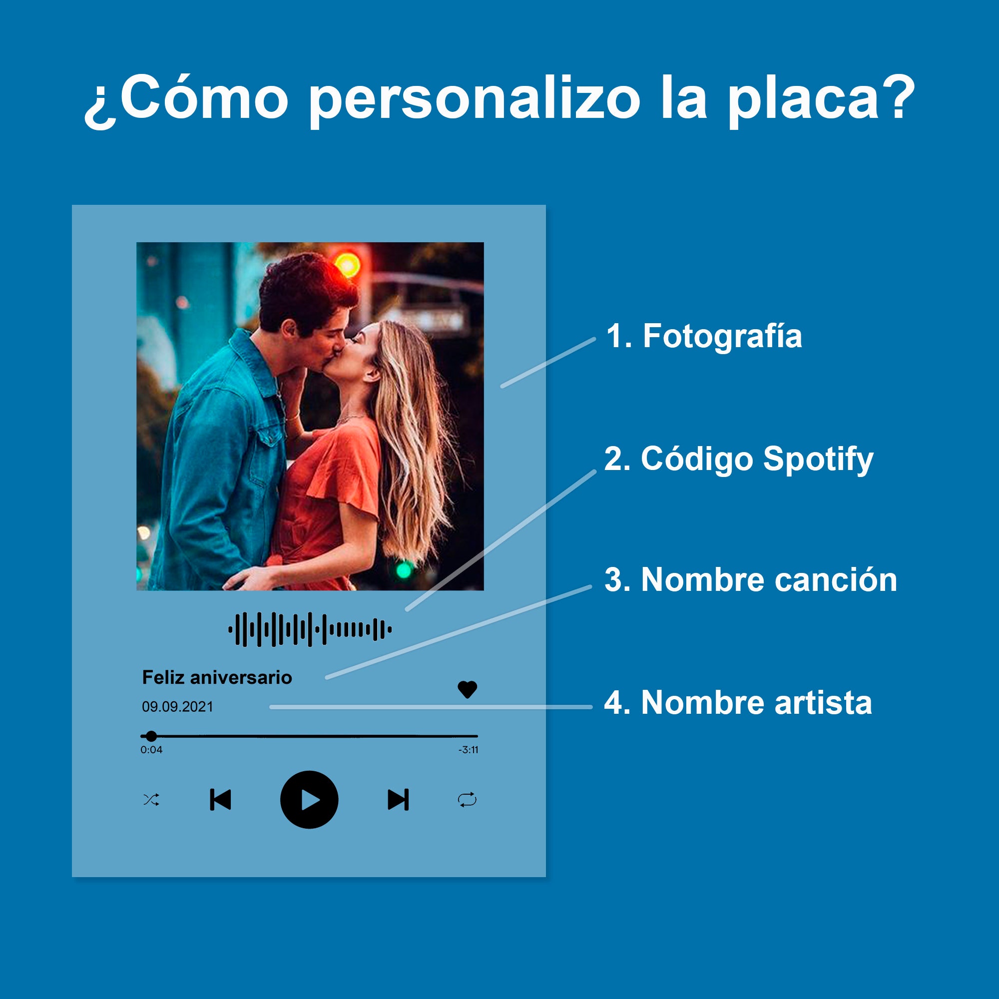 ✨ Lámpara Spotify con base de luz  Regalo Cristal Plaque – CRISTAL PLAQUE