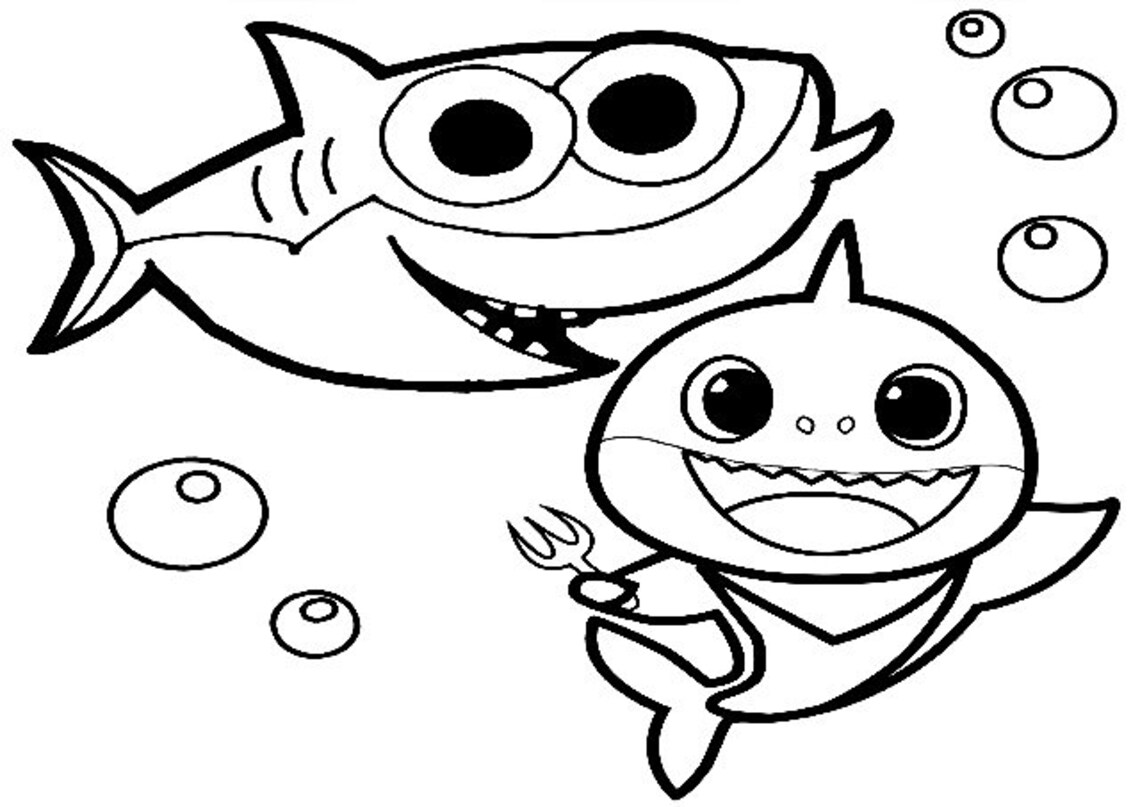 Color Your Cocomelon Baby Shark and Minions | Etsy