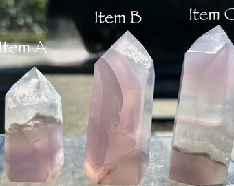 Tiny Treasures- Select One- AAA Rare Magical Lavender ( Yttrium) Fluorite Towers- Miner Direct Brazil