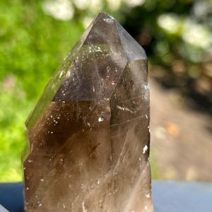 160 g Hallelujah Junction Smoky Quartz Point- Miner Direct