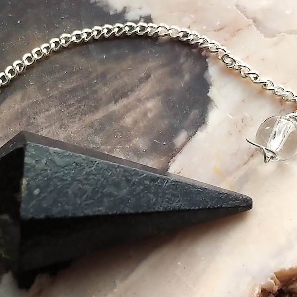 Nuummite ( "Sorcerer's Stone) Pendulum