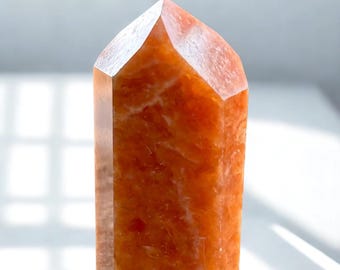 Mini Orange Calcite Tabular Tower- Handmade Brazil
