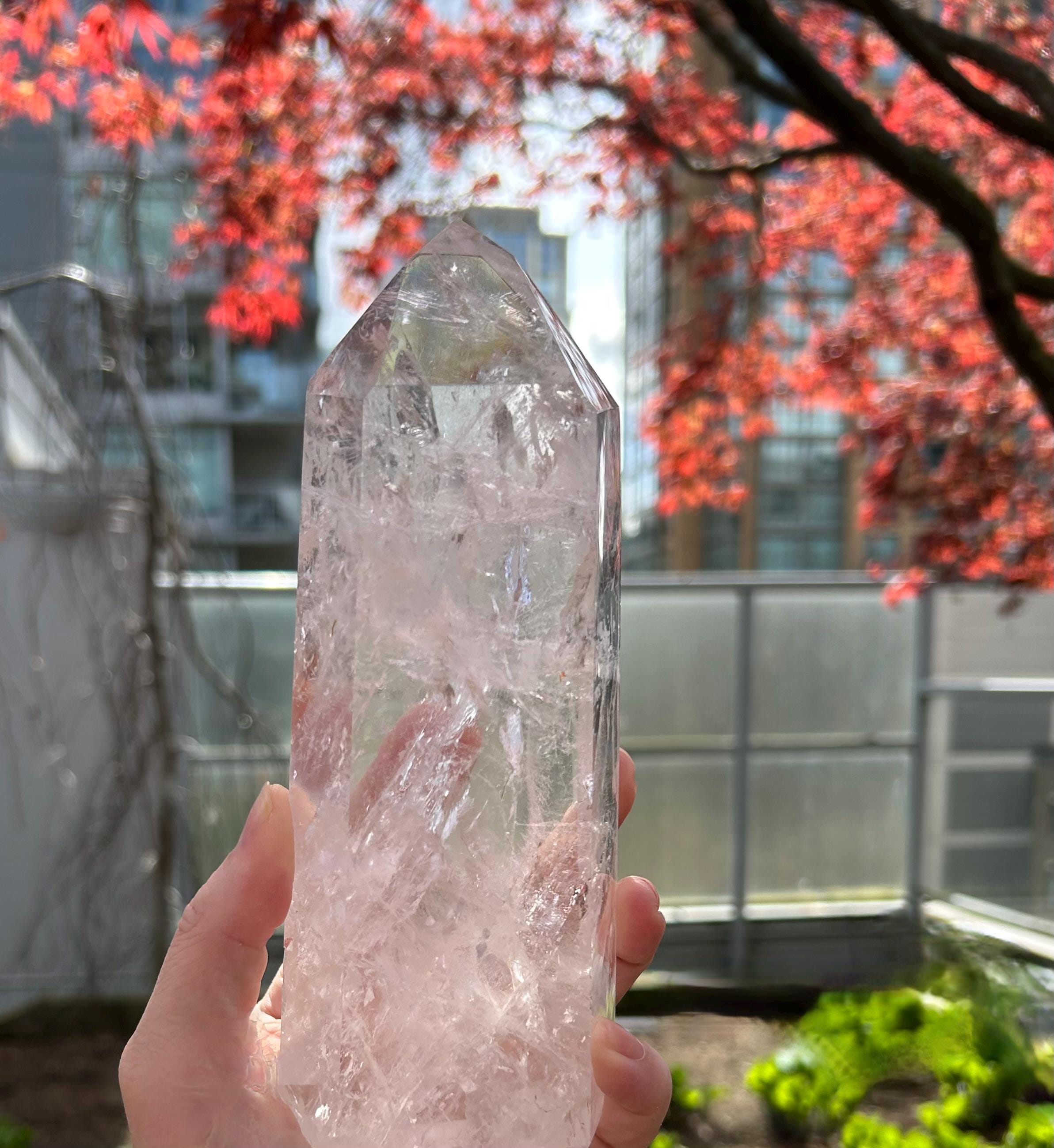 7インチAAAショーピース - バタフライレムリアンクォーツタワー