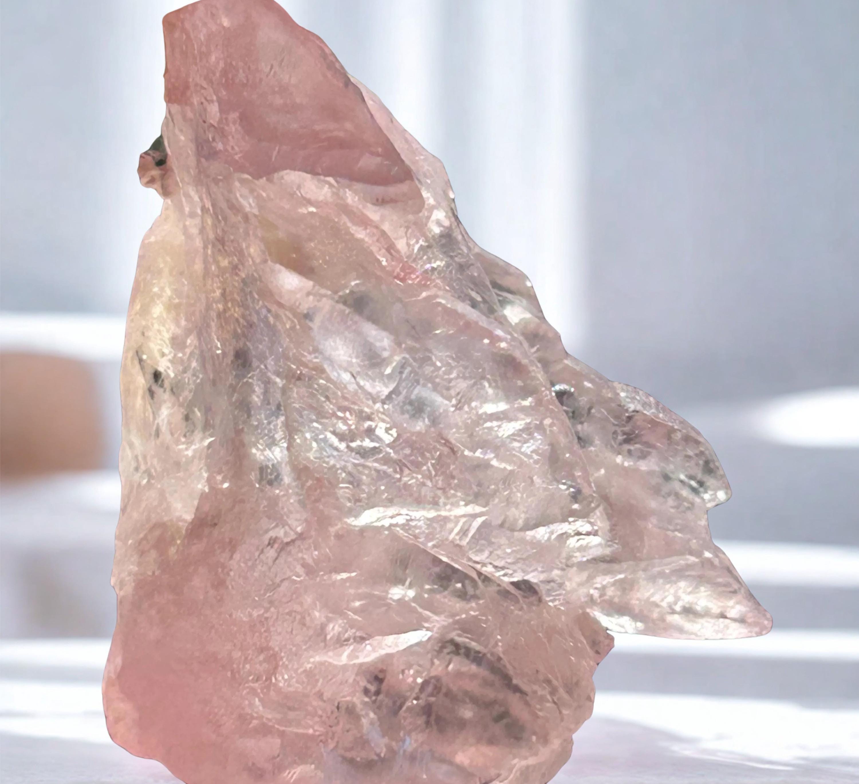 Rare Crystallized Rose Quartz Elestial Cluster: 5g Micro Treasure