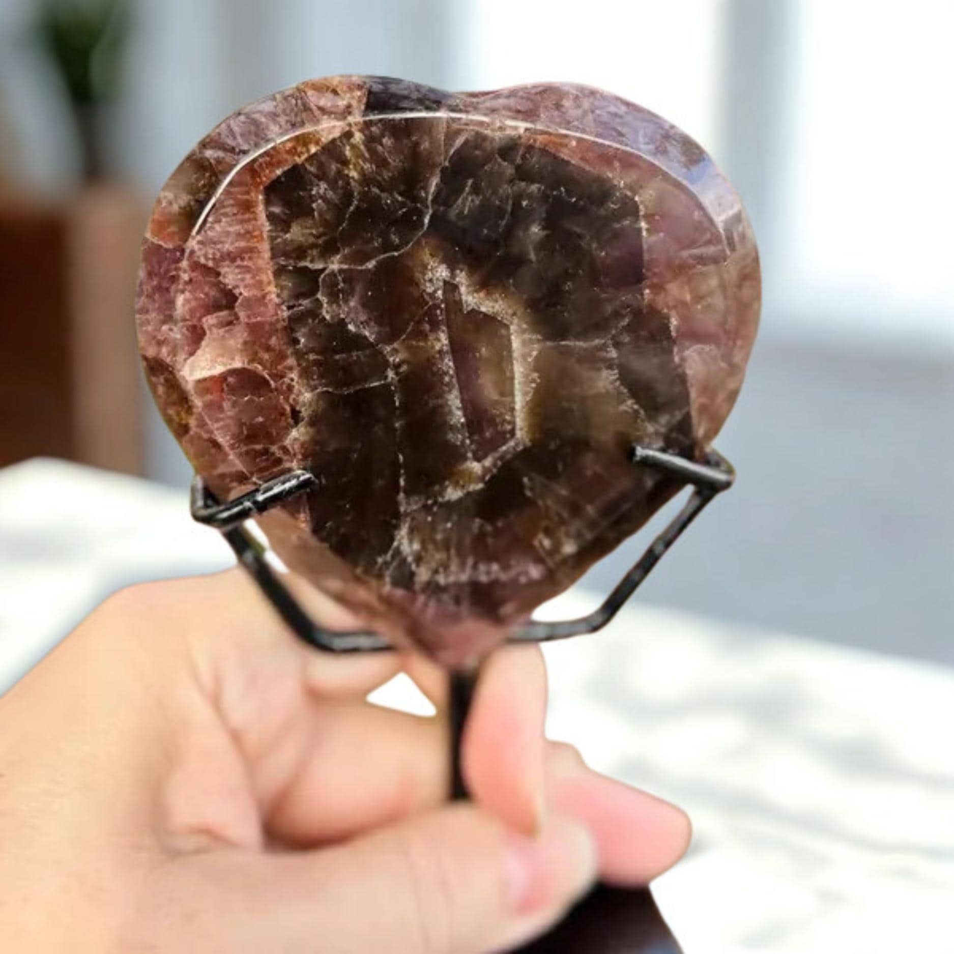 AAA Brazilian Super 7 Faceted Heart: Polished Melody Stone - Etsy