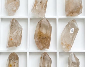 Select One - Rare Magical Natural Lemurian Smoky (Light) Quartz Point - Brazil