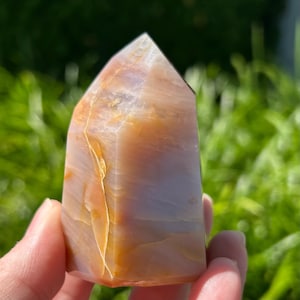 Tiny Treasure- 2.75" Gorgeous Amphibole ("Angel Phantom") Tower- Brazil- "Summer Sherbet"