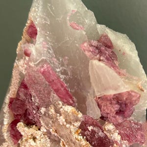 Pink Tourmaline, Mica in quartz-  Brazil