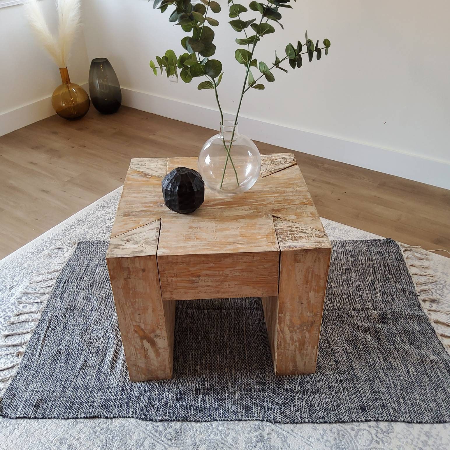 Modern Rustic Side Table End Table Livingroom Furniture Etsy