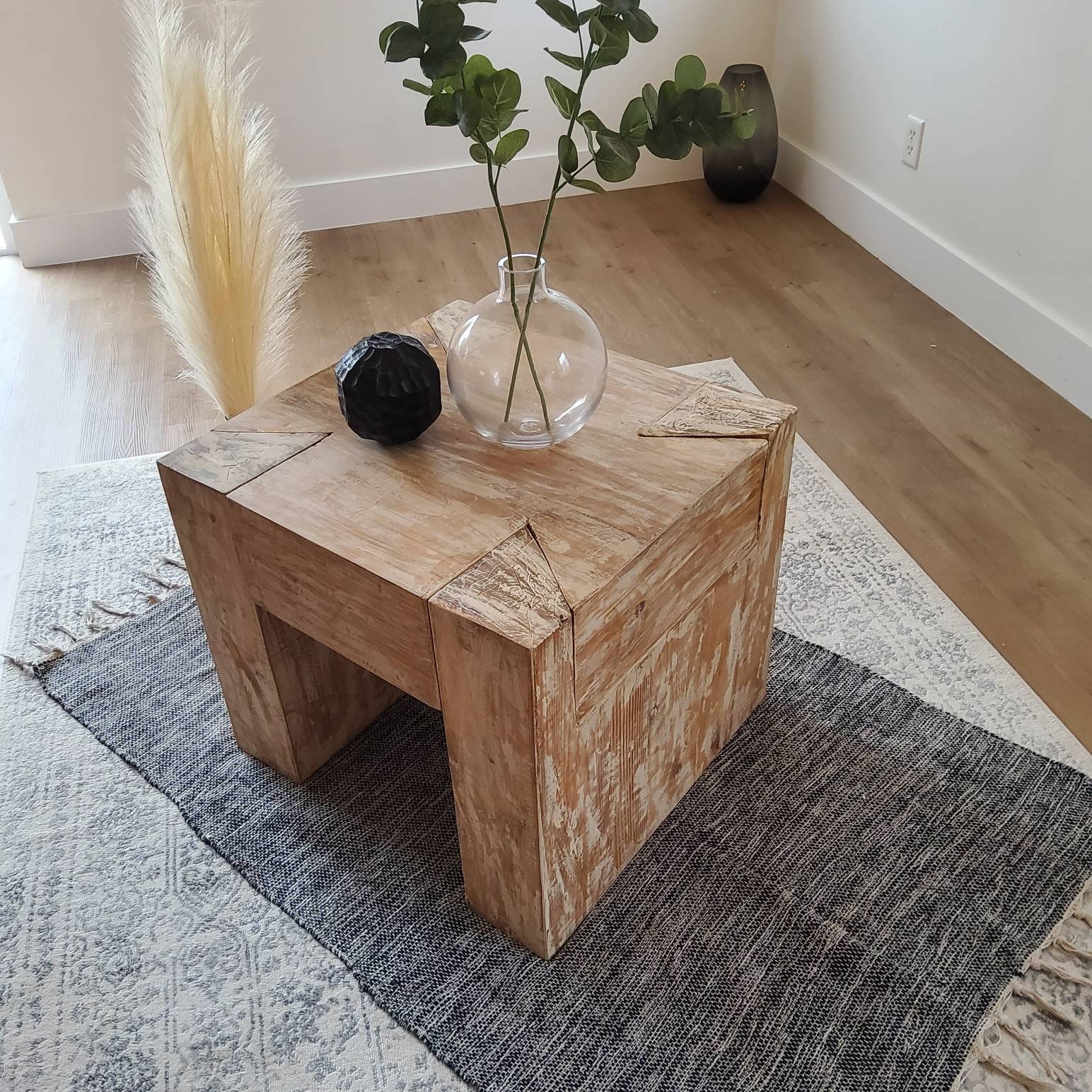 Modern Rustic Side Table End Table Livingroom Furniture Etsy