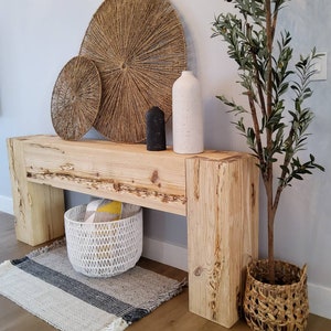 Modern Rustic Console Table Natural