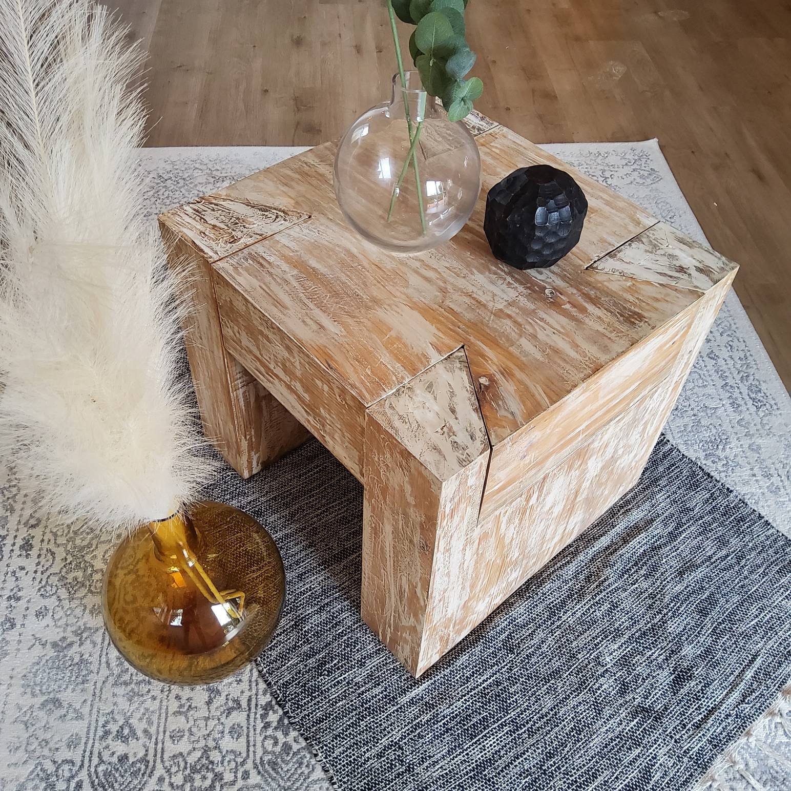 Modern Rustic Side Table End Table Livingroom Furniture Etsy