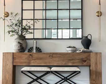 Modern Rustic Console Table Soft Brown (Verified Etsy Seller)