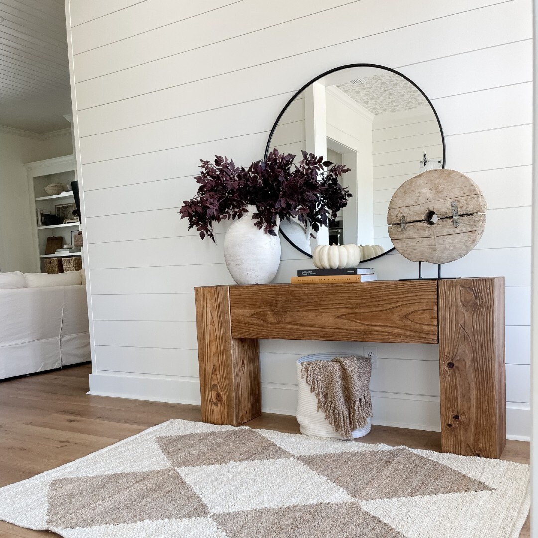 Modern Rustic Console Table Soft Brown - Etsy