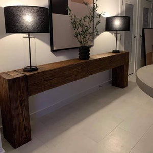 Modern Rustic Console Table Rich Walnut (Verified Etsy Seller)