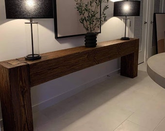 Modern Rustic Console Table Rich Walnut (Verified Etsy Seller)