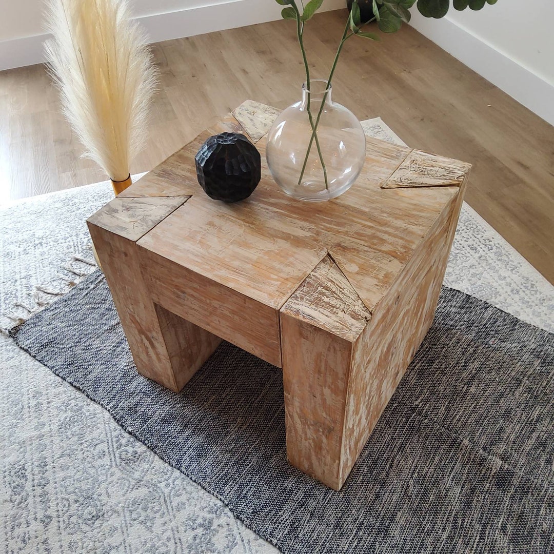 Modern Rustic Side Table End Table Livingroom Furniture Etsy