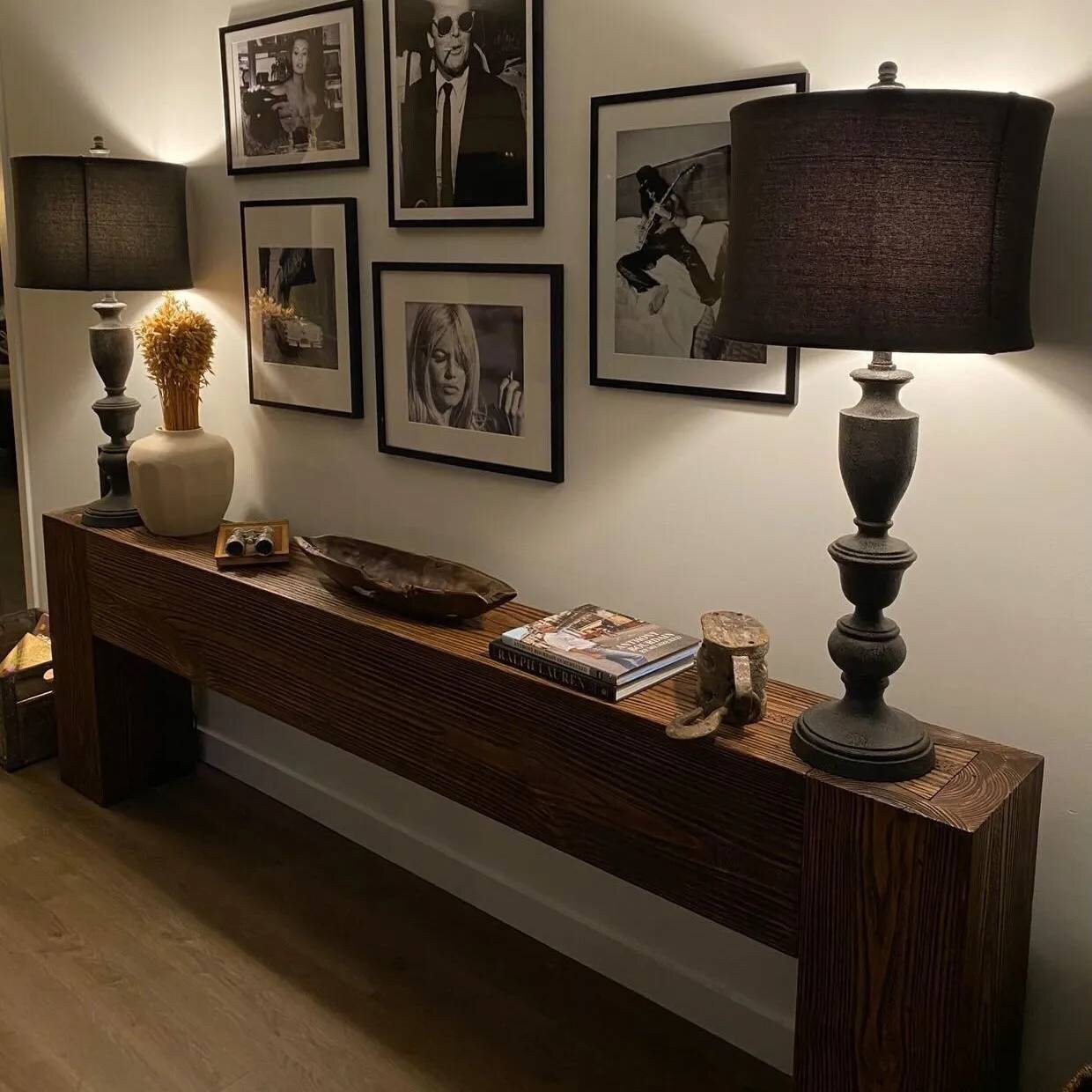 Modern Rustic Console Table Rich Walnut verified Etsy Seller - Etsy