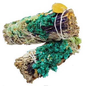 White sage + eucalyptus + verbascum 1x | 2x | 3x - Smudge Stick, Incense Bundle, Incense Sticks - Protection and Energy