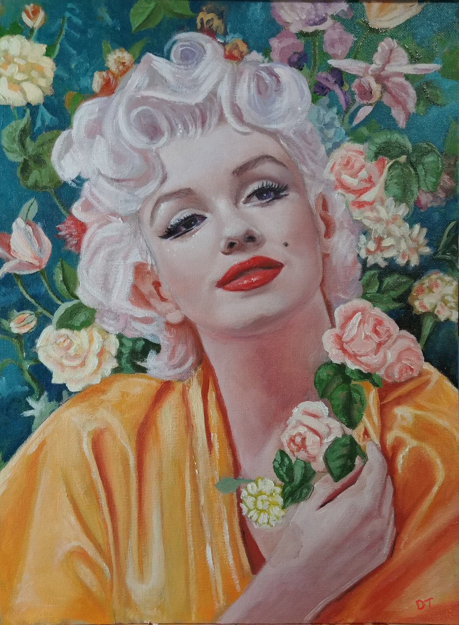 Oil painting of Marilyn Monroe print Etsy