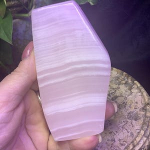 UV-reactive Pink  Mangano Calcite freeform