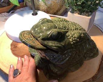 Extra Large Nephrite Jade Chinese Money Frog - Etsy