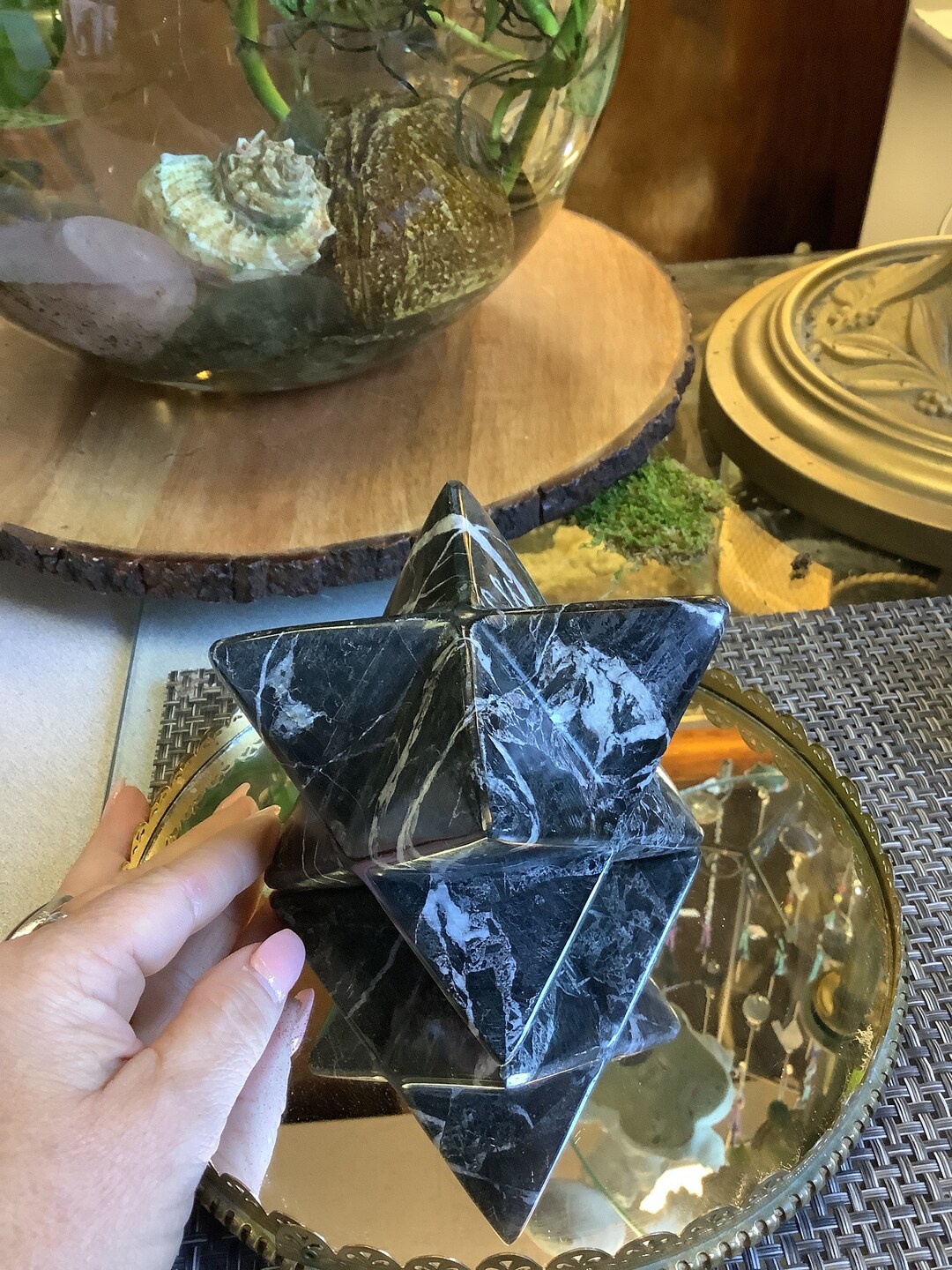 Extra Large Black Zebra Jasper Carved Makabra From Brazil Etsy