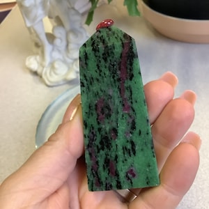 Grade AAA Ruby Zoisite Point