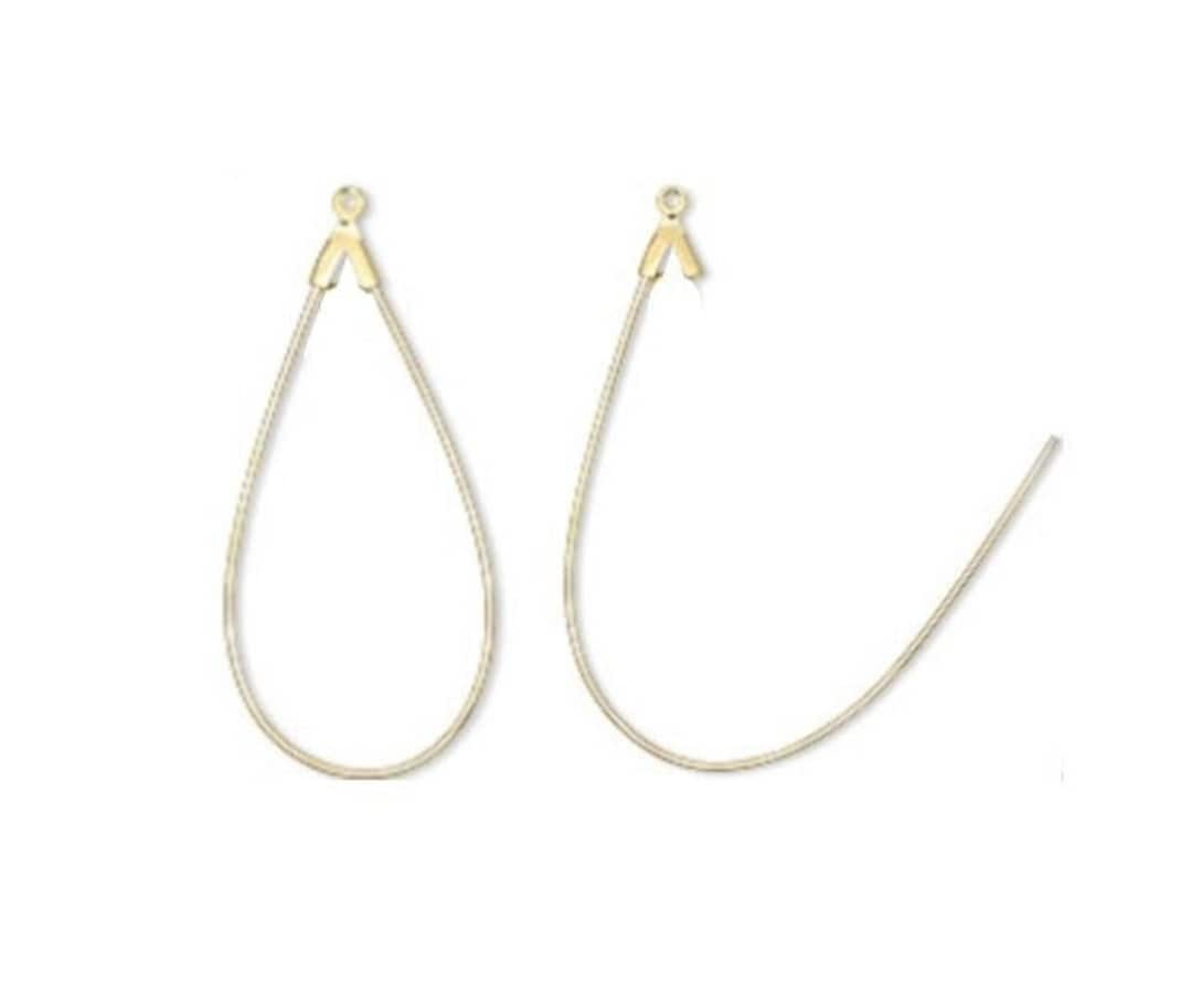 Beading Hoops, Teardropshape Beadable Hoops, 14k Gold Filled 53A Etsy