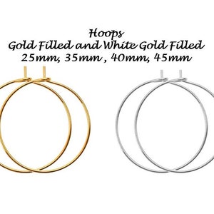 Gold-Filled Hoops, Earrings Jewelry Supplies, Jewelry Findings, DIY Jewelry Making