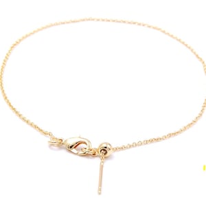 18&quot; Silicone Ball Slider Cable Chain in 14k Gold Fill, Jewelry Findings, DIY jewelry making