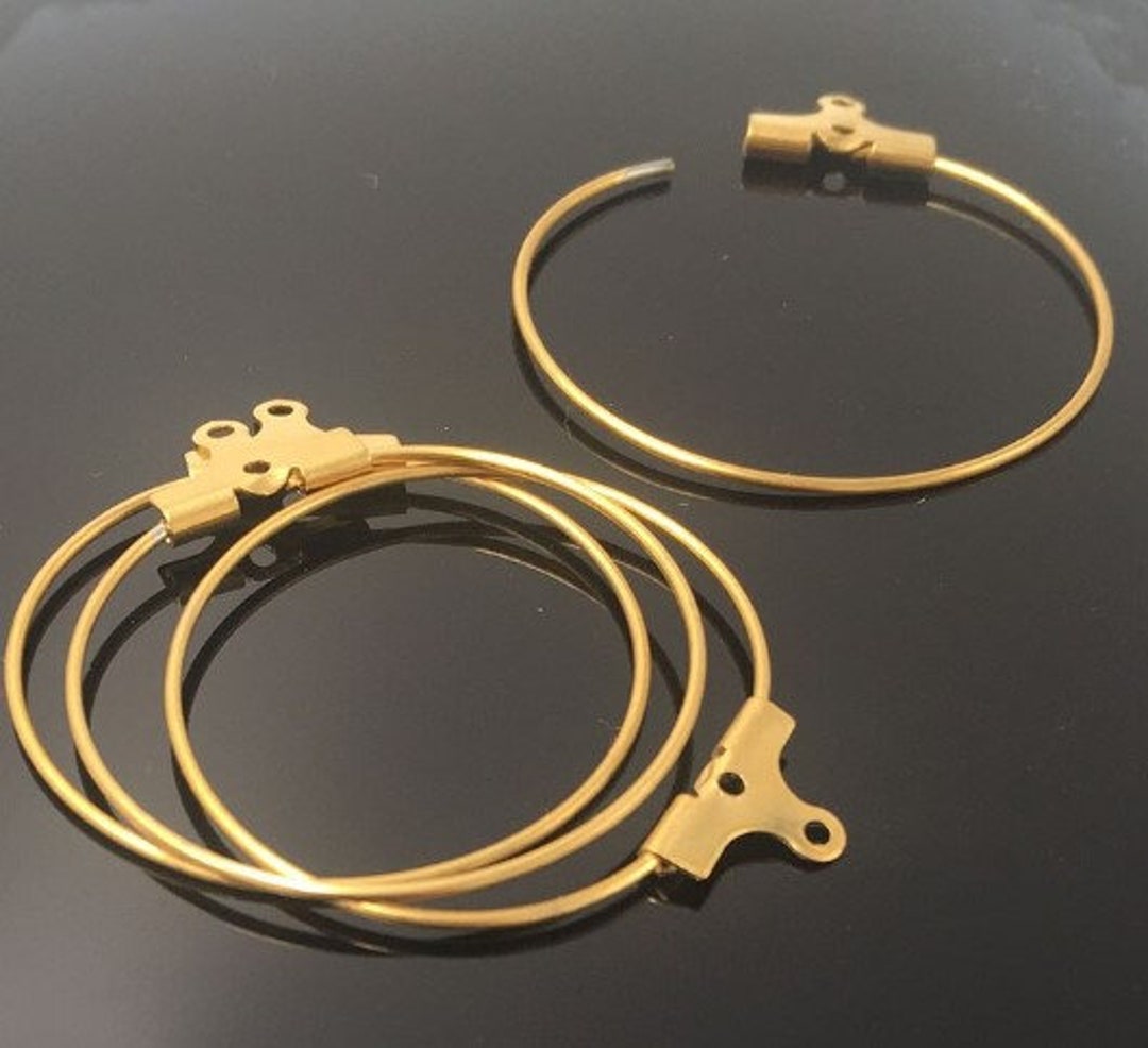 14k Goldfilled Round Hoops With Opening for Beading, 30mm Earring Findings Etsy