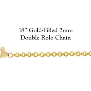 Gold-Filled 2mm Double Rolo Chain with Extender