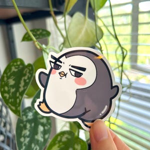 Sticker mignon de pingouin | Sticker pingouin kawaii | Stickers animaux rigolos