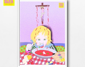 Jesus loves me poster by Sam Sara Acid Notes