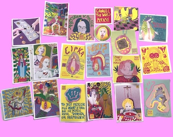 stickers big kit queer feminist psychedelic stoner