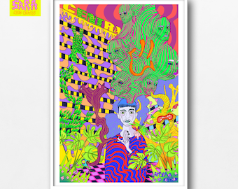 Portrait person boy apocalypse nature smiley anarchy psychedelic Sam Sara Acid Notes