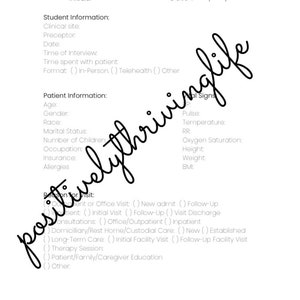 Psychiatric Nurse Practitioner Case Study Note Printable