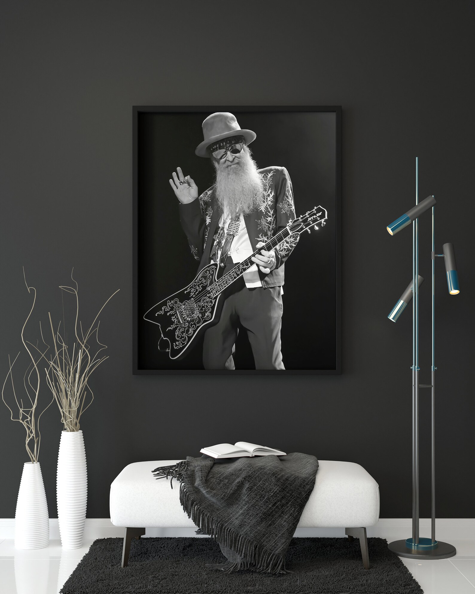 Billy Gibbons Canvas Poster Billy Gibbons Poster Billy | Etsy